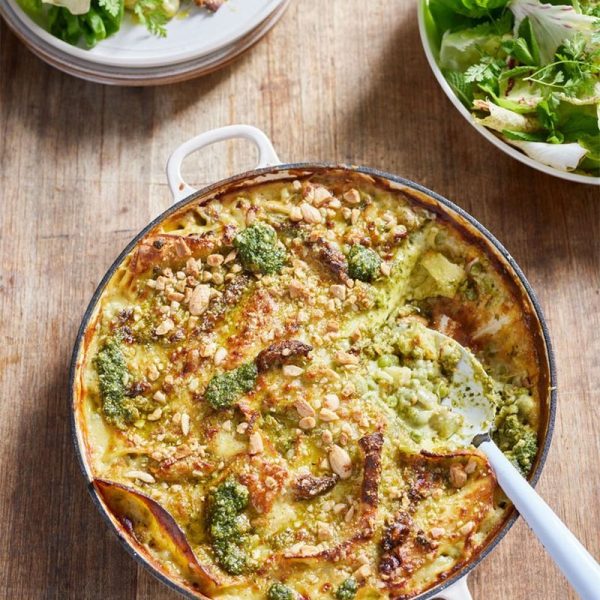 One-pan veggie lasagne